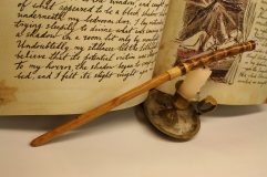 Hand carved birch wand from Hufflepuffery at Etsy.com.